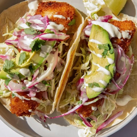 Baja fish with lime sauce