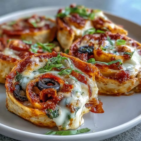 Freshly baked Tortilla Pizza Rolls with melted mozzarella and zesty pepperoni, arranged on a rustic wooden cutting board for a delicious appetizer.