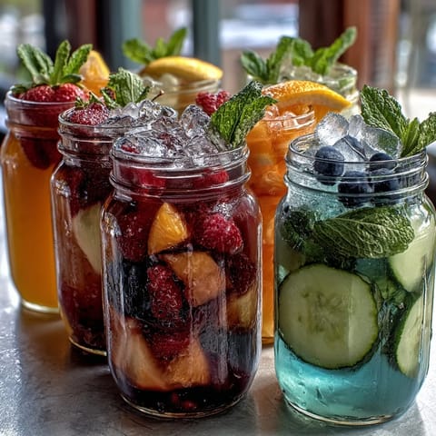 Vibrant graduation lemonade bar with fresh fruit and herb add-ins for customizable drinks.  