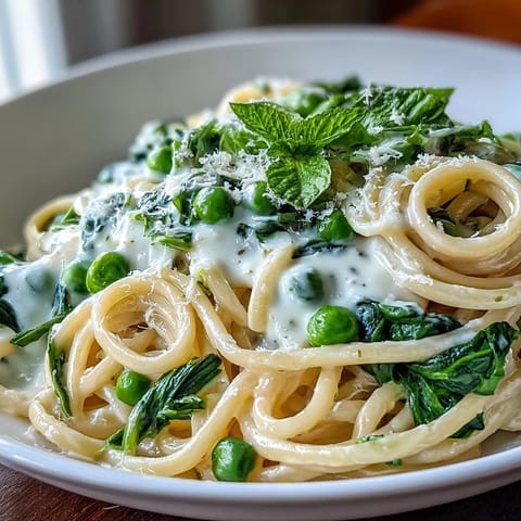 Spring Pasta Lemon Cream Peas
