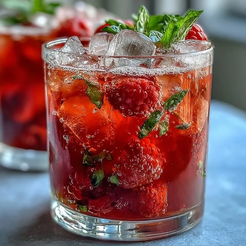 raspberry lemon spritz mocktail