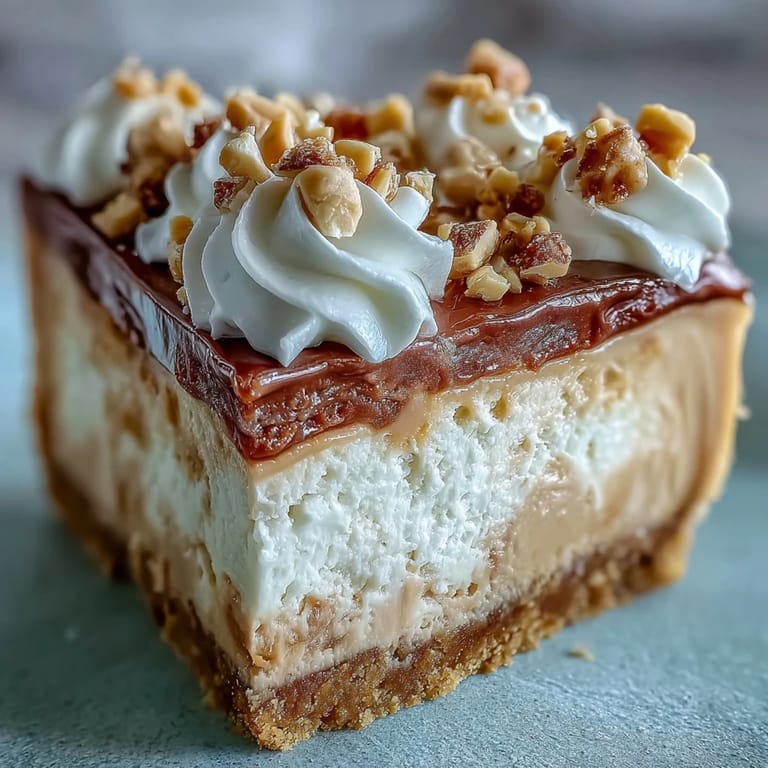 Freshly baked Nutter Butter cheesecake whole cake garnished with cookie halves and peanuts, ready to serve.