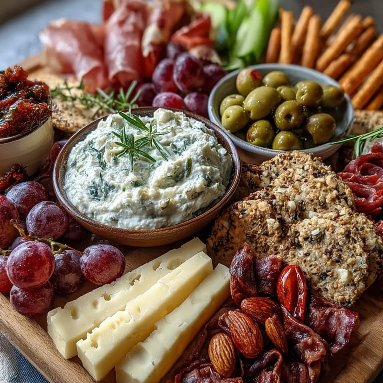 An inviting charcuterie board featuring assorted meats, cheeses, and crackers perfect for celebrating a new home.