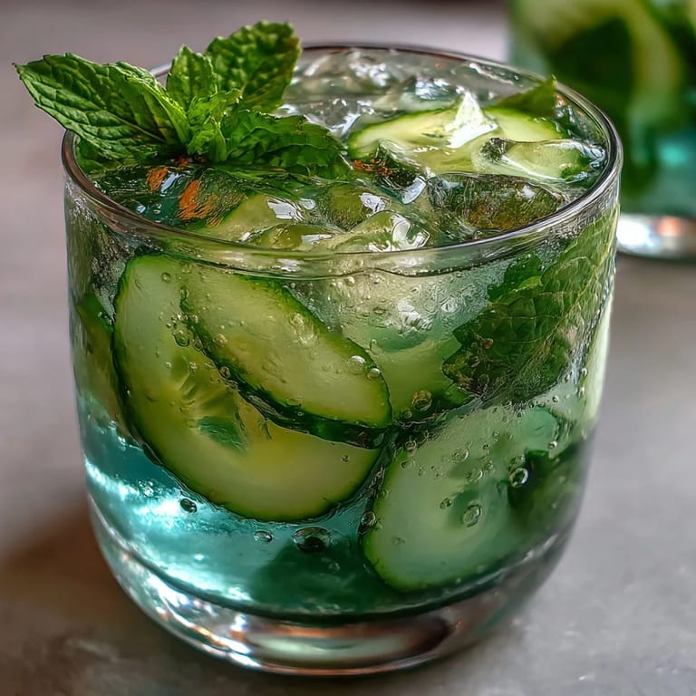 Enjoy this delightful Sparkling Cucumber Mint Lemonade Mocktail, bursting with cool, zesty flavors.