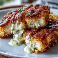 Crispy golden catfish fillets with Southern spices, served alongside zesty remoulade sauce for a soul food classic.  