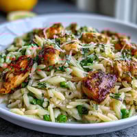 One-Pot Lemon Orzo Chicken Peas