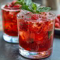 raspberry lemon spritz mocktail