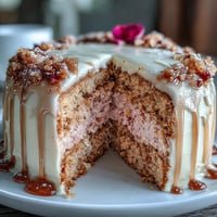 Bridal Shower Rosé Velvet Cake adorned with elegant gold drizzles.